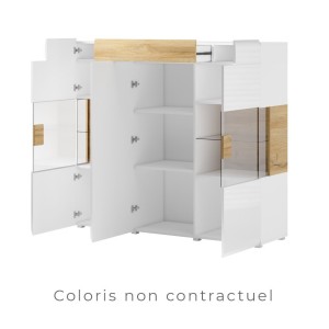 Buffet XL150cm collection OHIO. Coloris gris anthracite et chêne.