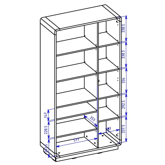 Armoire design avec niche collection VILLA. Couleur chêne et noir