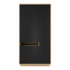 Armoire design avec niche collection VILLA. Couleur chêne et noir