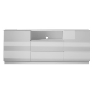 Buffet 180cm 2 portes et 2 tiroirs collection ZANTE. Coloris blanc brillant.
