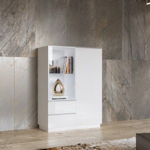 Buffet haut collection ZANTE. Coloris blanc brillant
