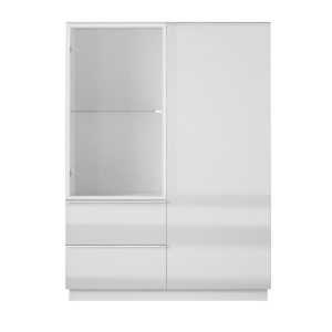 Buffet haut collection ZANTE. Coloris blanc brillant