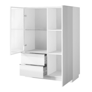 Buffet haut collection ZANTE. Coloris blanc brillant