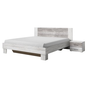 Lit adulte 160x200 collection IRINA. Coloris gris clair et gris foncé