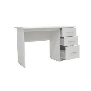 Bureau de la collection PRAGUE 3 tiroirs Blanc