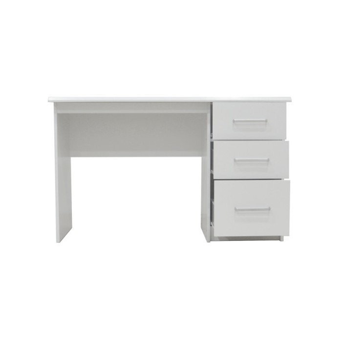 Bureau de la collection PRAGUE 3 tiroirs Blanc