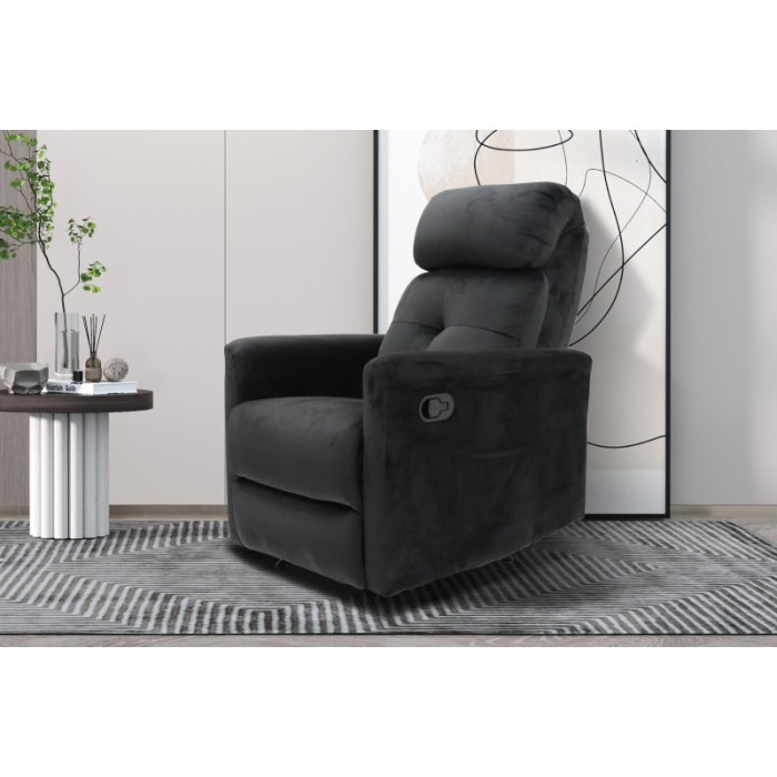 Fauteuil relaxation relevable manuellement VENISE coloris noir