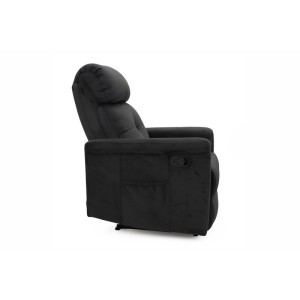 Fauteuil relaxation relevable manuellement VENISE coloris noir