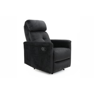 Fauteuil relaxation relevable manuellement VENISE coloris noir
