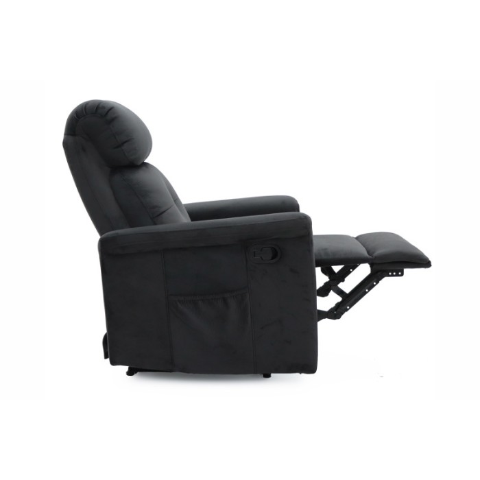 Fauteuil relaxation relevable manuellement VENISE coloris noir