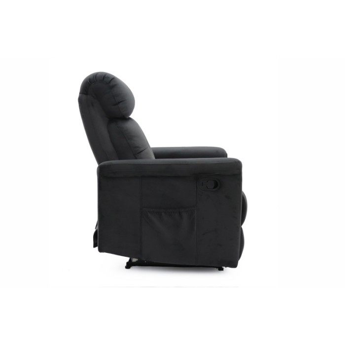 Fauteuil relaxation relevable manuellement VENISE coloris noir