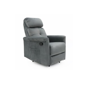 Fauteuil relaxation relevable manuellement VENISE coloris gris