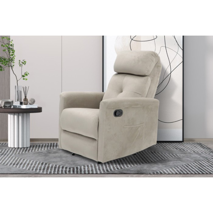 Fauteuil relaxation relevable manuellement VENISE coloris beige