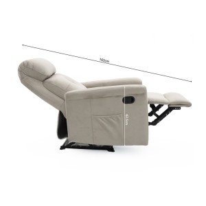 Fauteuil relaxation relevable manuellement VENISE coloris beige