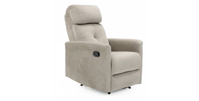 Fauteuil relaxation relevable manuellement VENISE coloris beige