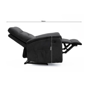Fauteuil relaxation relevable manuellement PARIS coloris noir