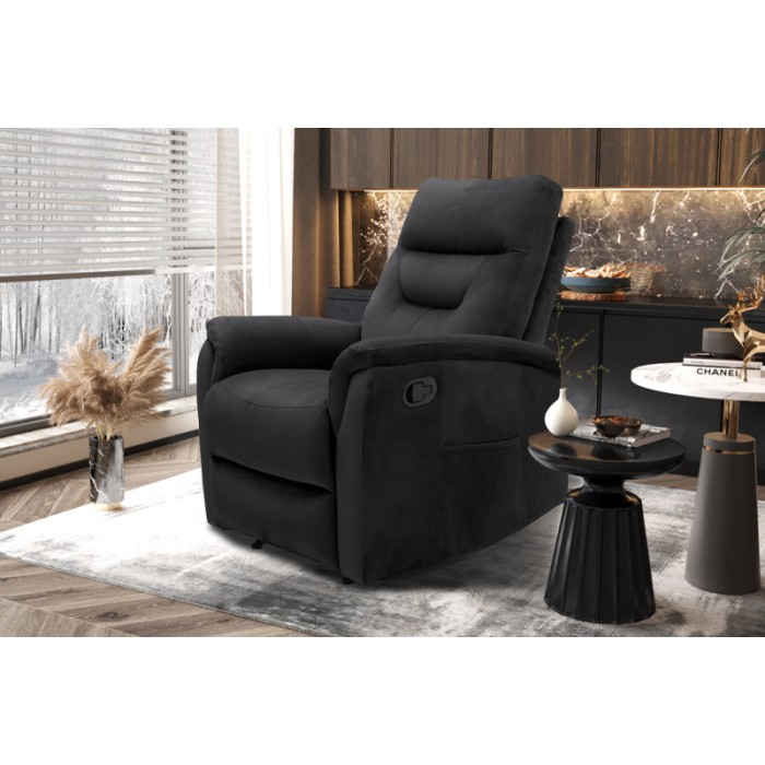 Fauteuil relaxation relevable manuellement PARIS coloris noir