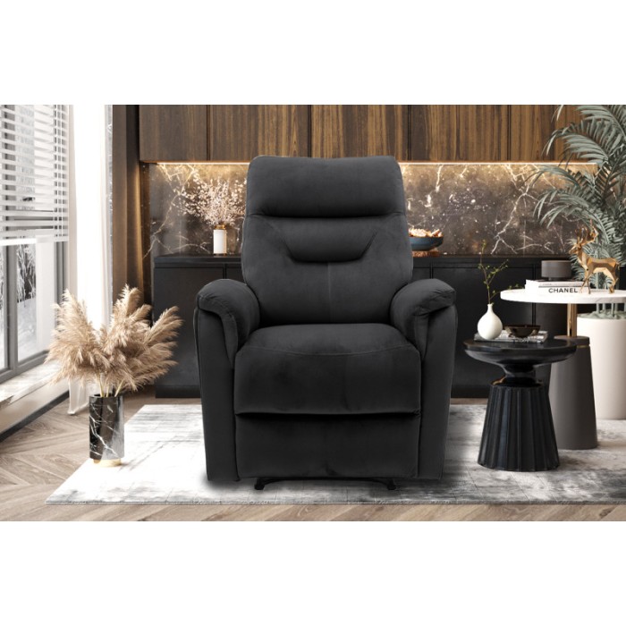 Fauteuil relaxation relevable manuellement PARIS coloris noir