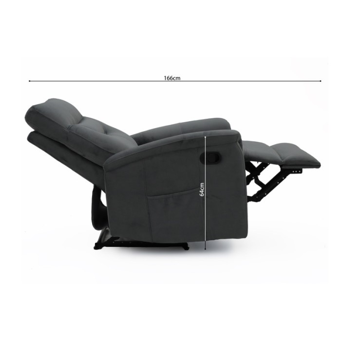 Fauteuil relaxation relevable manuellement PARIS coloris gris