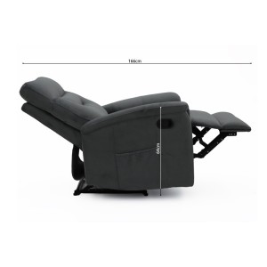 Fauteuil relaxation relevable manuellement PARIS coloris gris