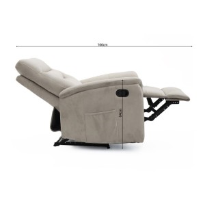 Fauteuil relaxation relevable manuellement PARIS coloris beige