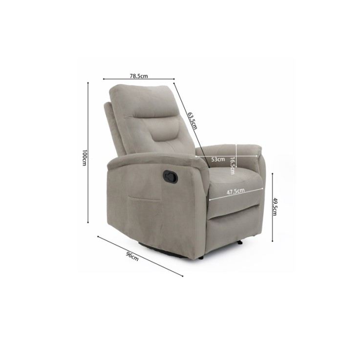 Fauteuil relaxation relevable manuellement PARIS coloris beige