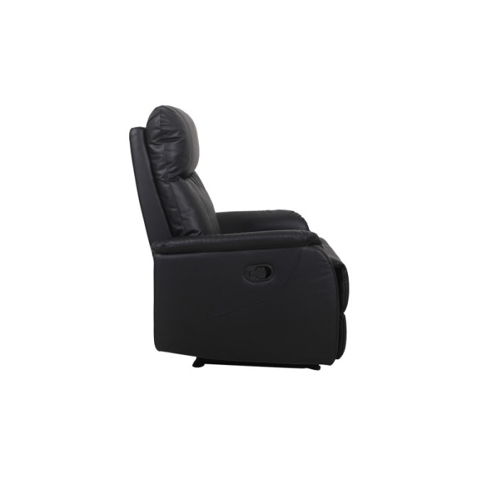 Fauteuil relaxation relevable manuellement BERLIN coloris noir