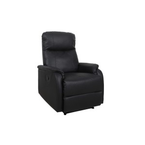 Fauteuil relaxation relevable manuellement BERLIN coloris noir