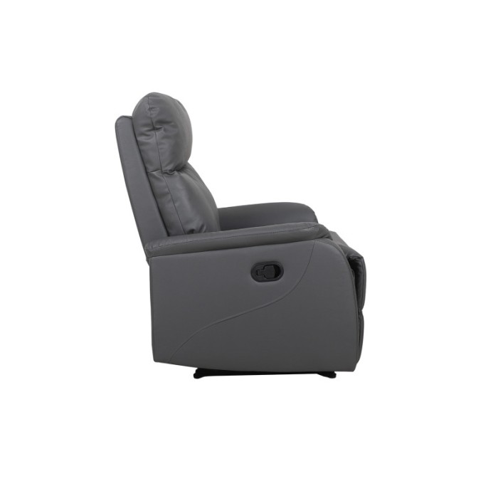 Fauteuil relaxation relevable manuellement BERLIN coloris gris