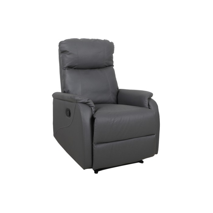 Fauteuil relaxation relevable manuellement BERLIN coloris gris