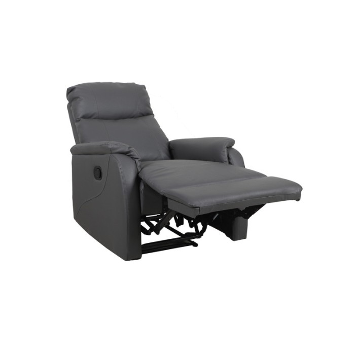 Fauteuil relaxation relevable manuellement BERLIN coloris gris