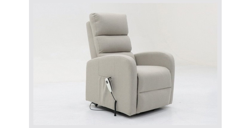 Fauteuil relaxation releveur electrique SYDNEY Tissu Gris clair