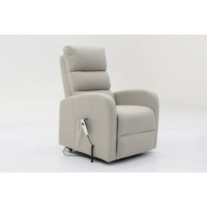 Fauteuil relaxation releveur electrique SYDNEY Tissu Gris clair