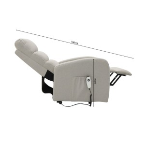 Fauteuil relaxation releveur electrique SYDNEY Tissu Gris clair