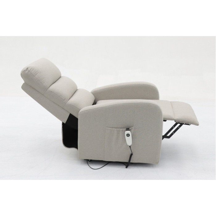 Fauteuil relaxation releveur electrique SYDNEY Tissu Gris clair