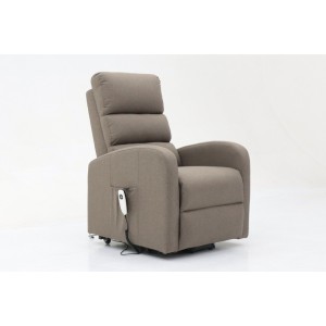 Fauteuil relaxation releveur electrique SYDNEY Tissu Taupe