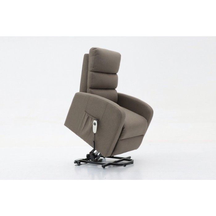 Fauteuil relaxation releveur electrique SYDNEY Tissu Taupe