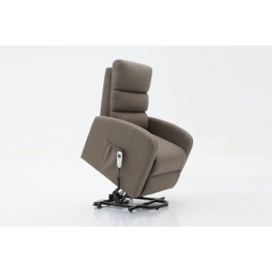 Fauteuil relaxation releveur electrique SYDNEY Tissu Taupe
