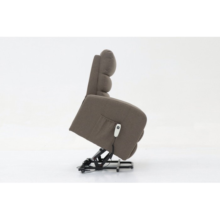 Fauteuil relaxation releveur electrique SYDNEY Tissu Taupe