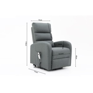 Fauteuil relax electrique SYDNEY Tissu Gris Foncé