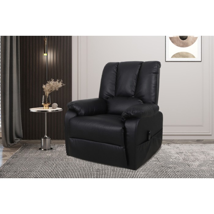 Fauteuil relax electrique TAIWAN simili noir PU