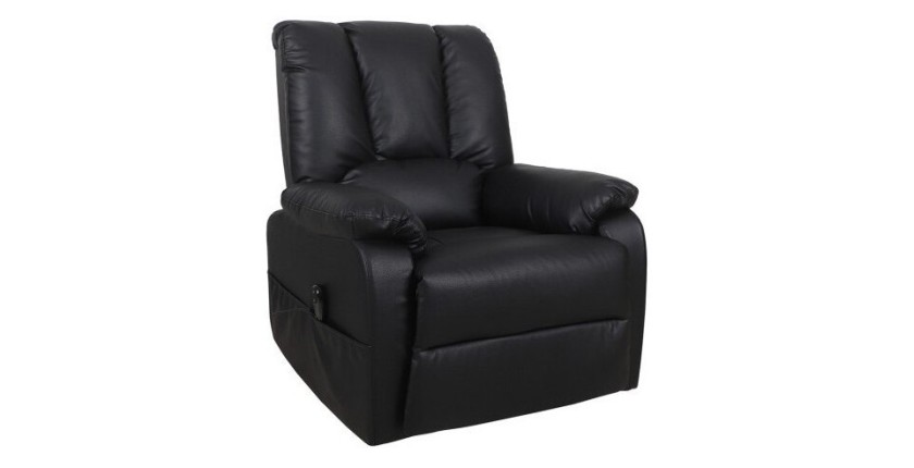 Fauteuil relax electrique TAIWAN simili noir PU