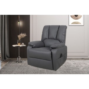 Fauteuil relax électrique TAIWAN simili gris PU