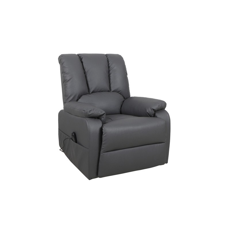 Fauteuil relax électrique TAIWAN simili gris PU