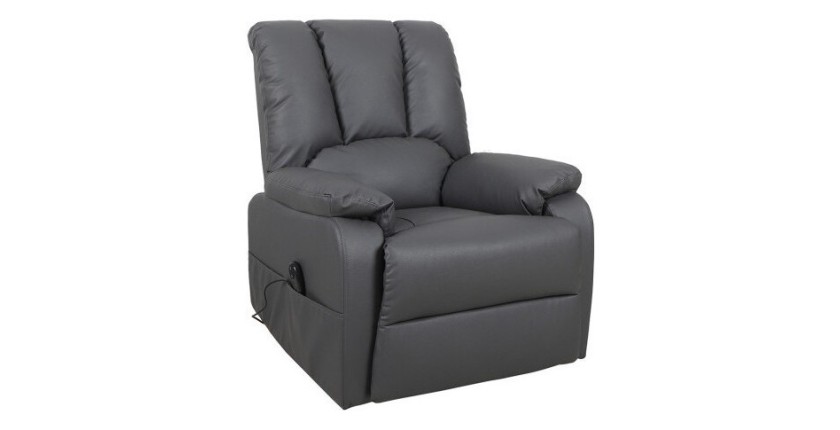 Fauteuil relax électrique TAIWAN simili gris PU