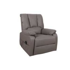 Fauteuil relax électrique TAIWAN simili taupe PU