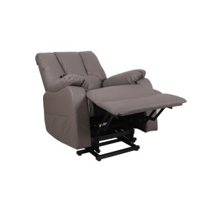 Fauteuil relax électrique TAIWAN simili taupe PU