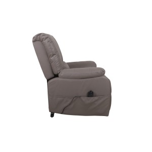 Fauteuil relax électrique TAIWAN simili taupe PU