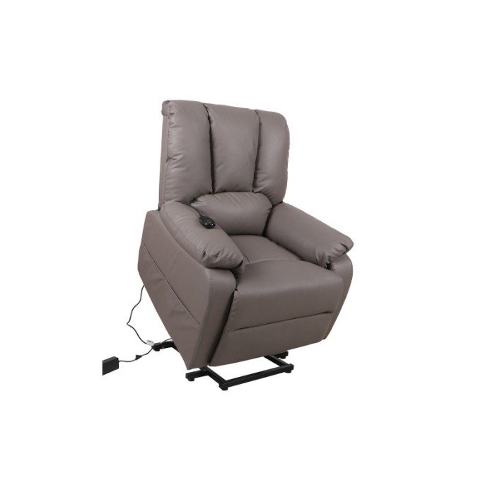 Fauteuil relax électrique TAIWAN simili taupe PU