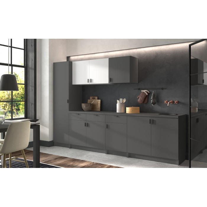 Armoire murale 2 portes collection GOURMET design blanc. Hauteur 53cm